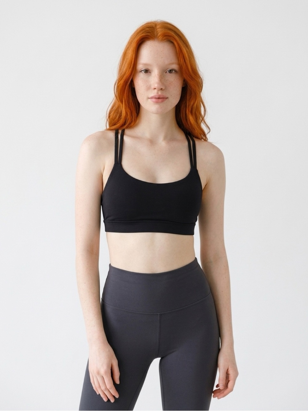 Lululemon Women's Black Strappy Sports Bra - Classic Support size 8